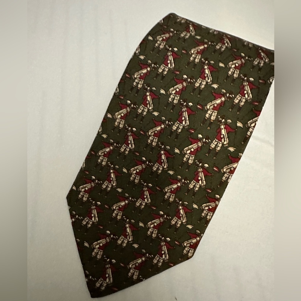 SALVATORE FERRAGAMO Vintage Golfer Silk Tie
